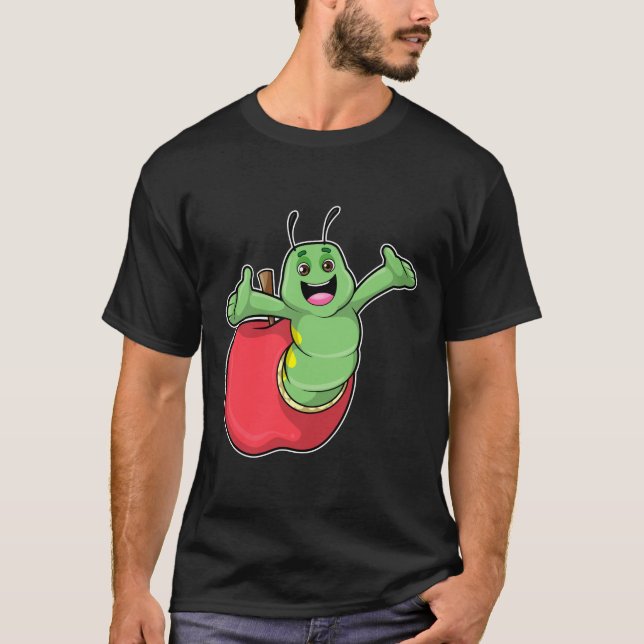 Camiseta Lagarta com Maçã (Frente)