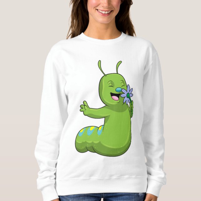 Camiseta Lagarta com margarida (Frente)