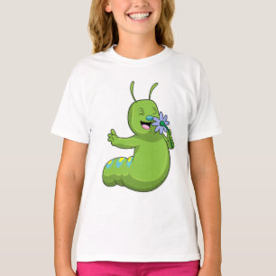 Camiseta Lagarta com margarida