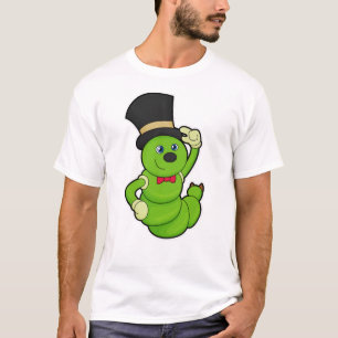 Camiseta Lagarta como Alcance com Chapéu