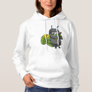 Camiseta Lagarta como Ninja com Espada