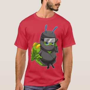 Camiseta Lagarta Como Ninja Com Espada