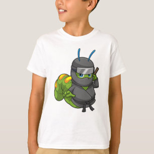 Camiseta Lagarta como Ninja com Espada