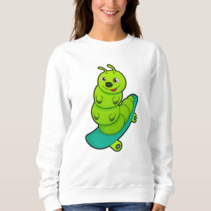 Camiseta Lagarta como Patinadora com skate