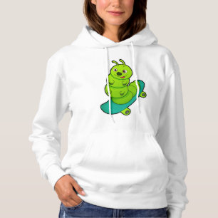 Camiseta Lagarta como Patinadora com skate