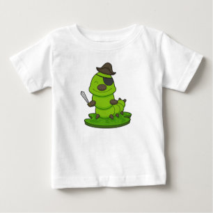 Camiseta Lagarta como Pirata com Espada