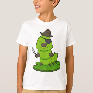 Camiseta Lagarta como Pirata com Espada