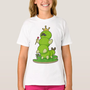 Camiseta Lagarta como Rei com Coroa