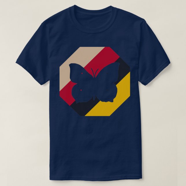 Camiseta Lagarta design de Verão de primavera de borboletas (Frente do Design)