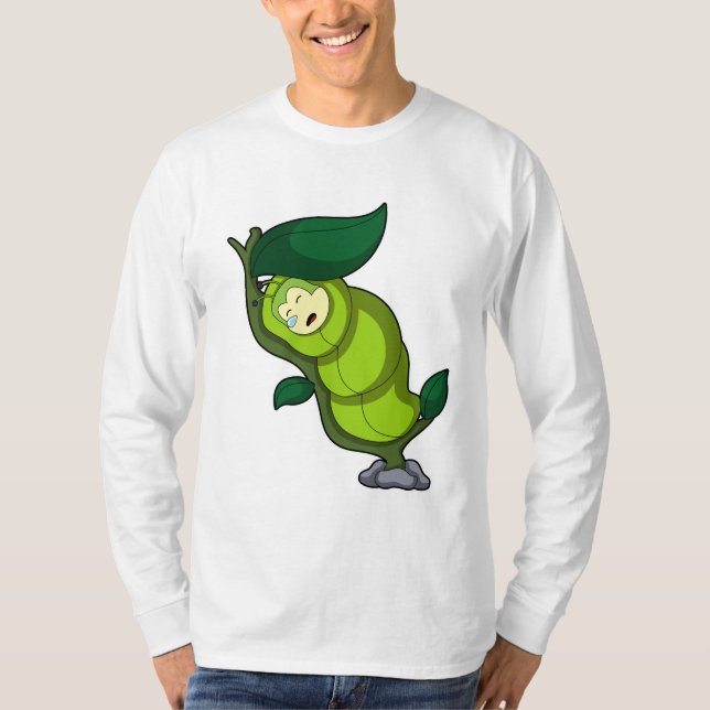 Camiseta Lagarta dormindo com folhas (Frente)