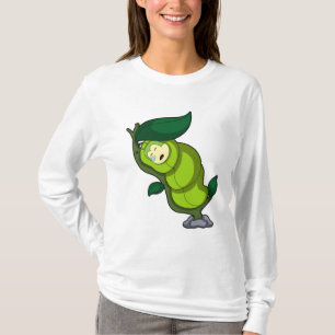 Camiseta Lagarta dormindo com folhas