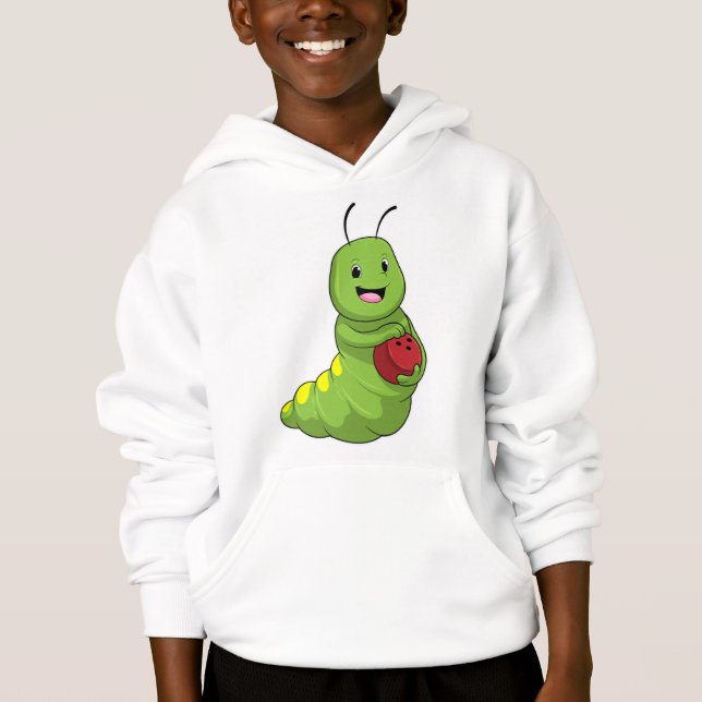 Camiseta Lagarta em Boliches com Bola de boliche (Frente)