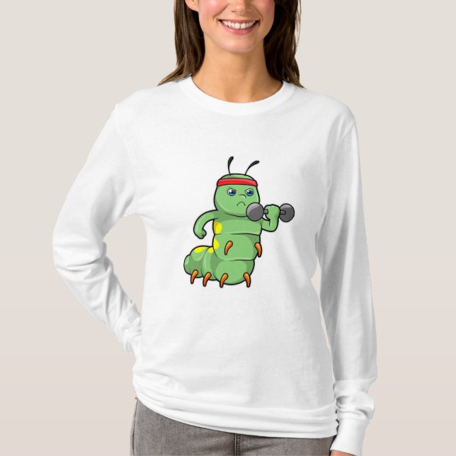 Camiseta Lagarta em Fortalecimento com Dumbbell (Frente)