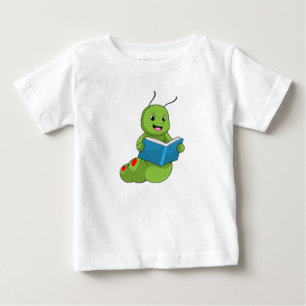 Camiseta Lagarta em Leitura com Livro