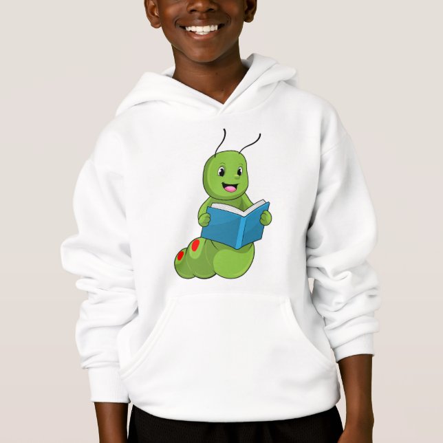 Camiseta Lagarta em Leitura com Livro (Frente)