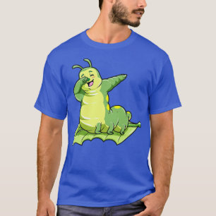 Camiseta Lagarta engraçada em uma folha de abbing