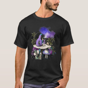 Camiseta Lagarta fumadora de erva e Alice no País das Marav