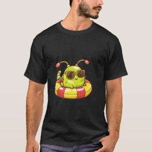 Camiseta Lagarta Legal De Férias De Verão Viagem Cartoon