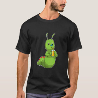 Camiseta Lagarta Mug Bebendo De Sumo De Laranja