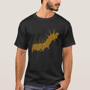 Camiseta Lagarta Para Mulheres Moda De Borboleta