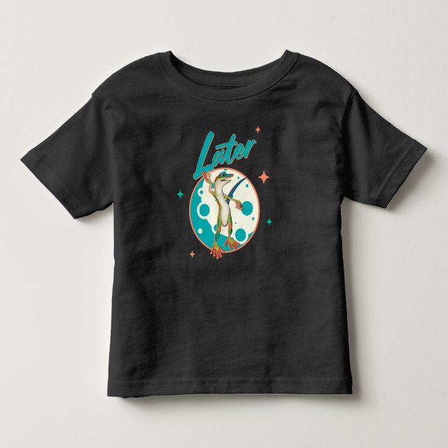 Camiseta Lagartixa Engraçada Mais Tarde Humor Procrastinaçã (Frente)