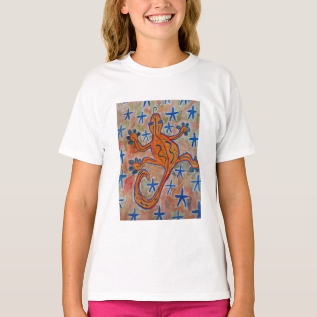 Camiseta Lagartixa Laranja  (Frente)