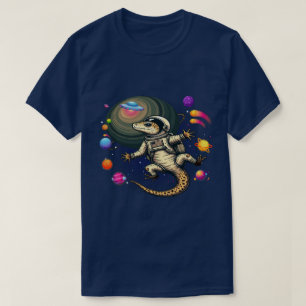 Camiseta Lagartixa Leopard Gecko no Espaço - Perfe