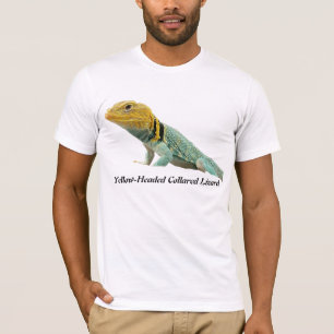 Camiseta Lagarto colocado um colar Amarelo-Dirigido
