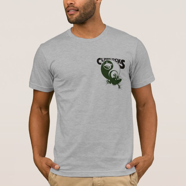 Camiseta Lagarto de escalada das rochas (Frente)
