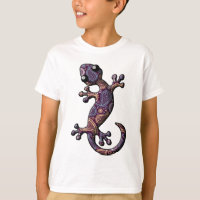 Lagarto de escalada roxo azul do geco