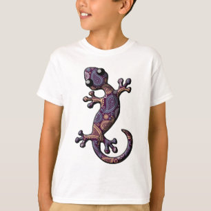 Camiseta Lagarto de escalada roxo azul do geco