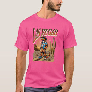 Camiseta Lagarto de Las Vegas Férias de Verão Retro Lembran