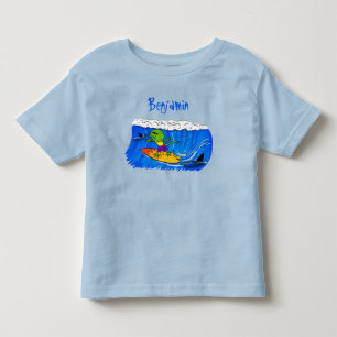 Camiseta Lagarto espinhoso surfando cartoon