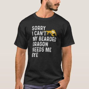 Camiseta Lagarto Eu Não Posso Meu Dragão Barbudo Precisa De