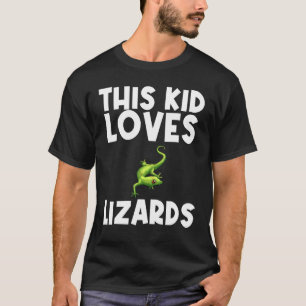 Camiseta Lagarto Legal Para Menino Menina Gecko Réptil Verd