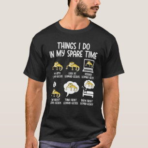 Camiseta Lagarto Leopardo Coisas Que Eu Faço No Meu Tempo L
