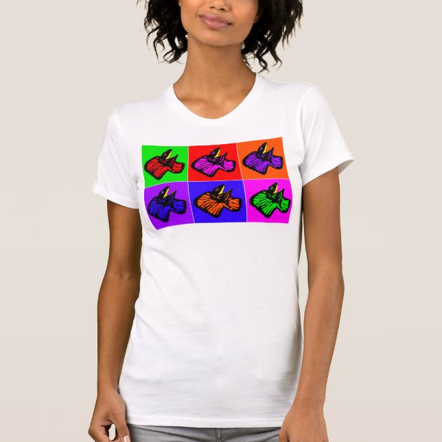 Camiseta Lagartos de pescoço Fragmentado de Neon (Frente)