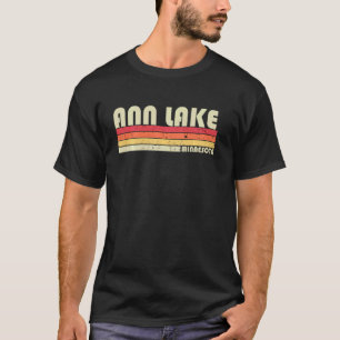 Camiseta Lago Ann Minnesota Piada Pesca Acampamento Verão