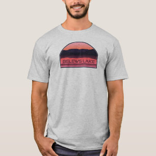 Camiseta Lago Belews Carolina do Norte Nascer do Sol Vermel