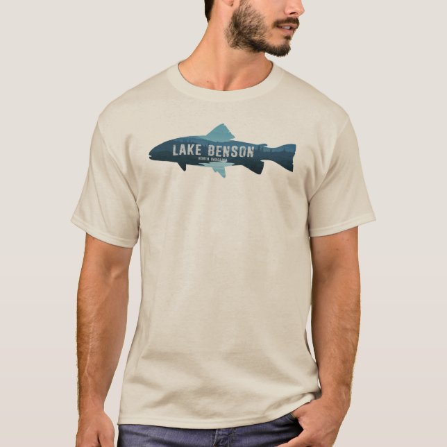 Camiseta Lago Benson North Carolina Peixes (Frente)