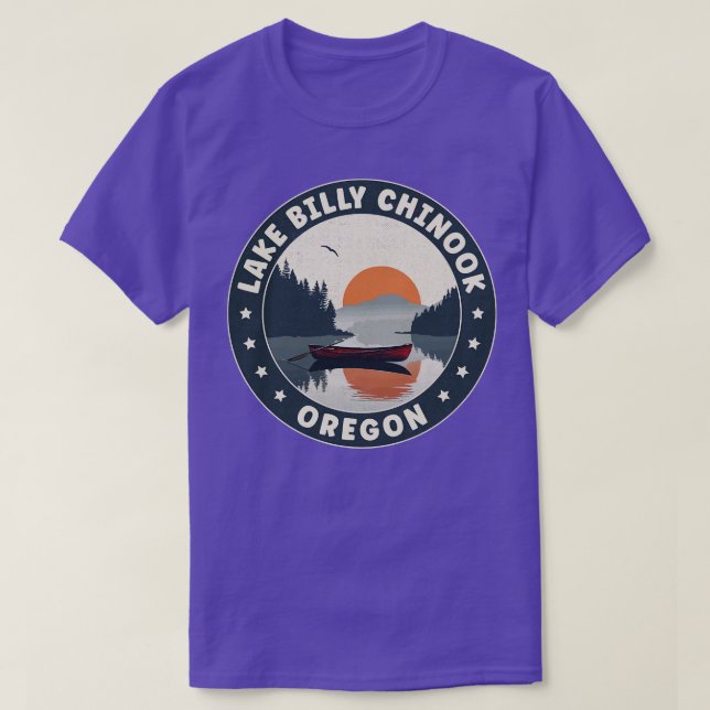 Camiseta Lago Billy Chinook Oregon Sunset (Frente do Design)