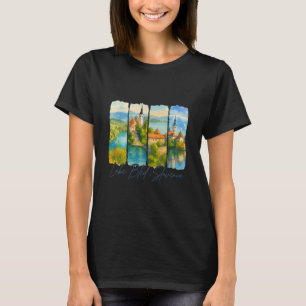 Camiseta Lago Bled Eslovênia Viagem Passagem Pincelada Souv