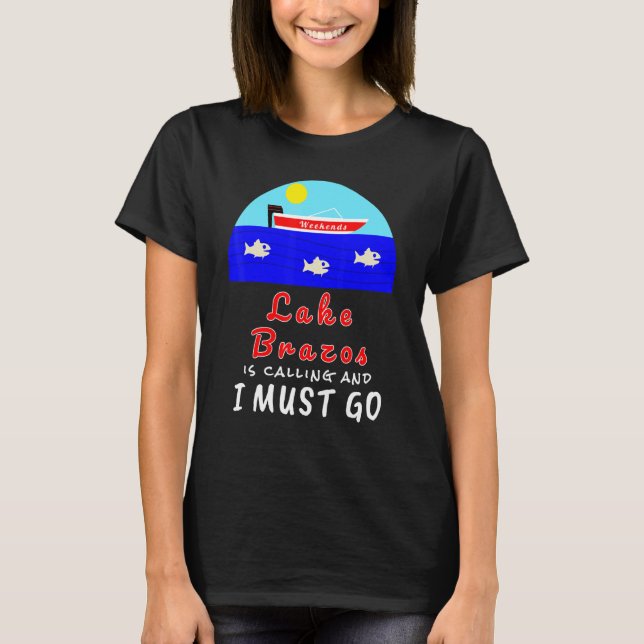 Camiseta Lago Brazos Texas Souvenir (Frente)