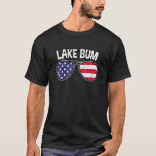 Camiseta Lago Bum Lago Life Barco Campanha de Pesca Campfir