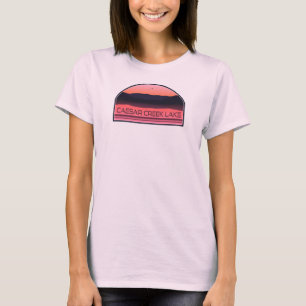 Camiseta Lago Caesar Creek Ohio Nascer do Sol Vermelho