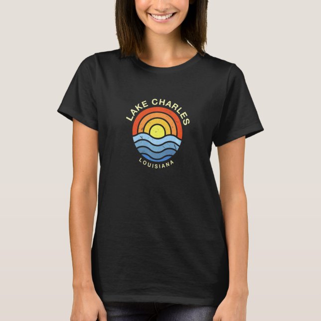 Camiseta Lago Charlesian T do Lago Charles Louisiana La Sum (Frente)