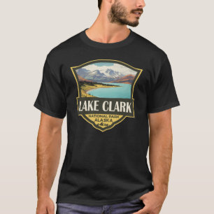 Camiseta Lago Clark National Park Ilustração Viagem Art
