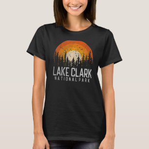 Camiseta Lago Clark US National Park Alaska Vintage Retro 8