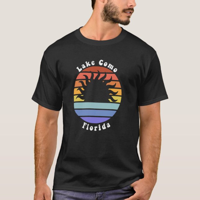 Camiseta Lago Como Florida FL Sunset Souvenir Vacation (Frente)