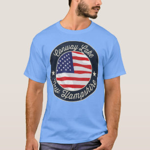 Camiseta Lago Conway - Patriótico New Hampshire Souvenir T-